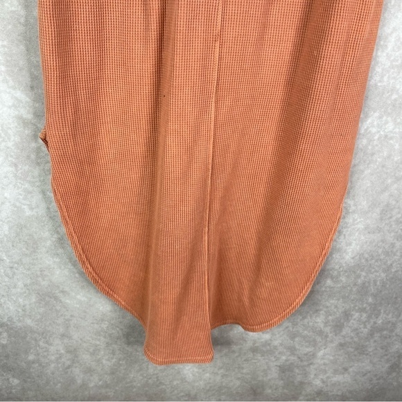 Daily Practice By Anthropologie Waffle Knit Button-Front Midi Dress In Coral XS - Picture 8 of 9